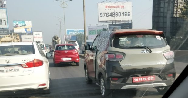 Mahindra KUV100 Electric spotted for the first time