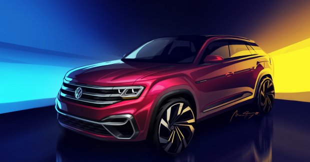 5-seat VW Atlas concept teased, to debut at NYIAS 2018