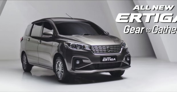2018 Suzuki Ertiga (2018 Maruti Ertiga) shown in its first 