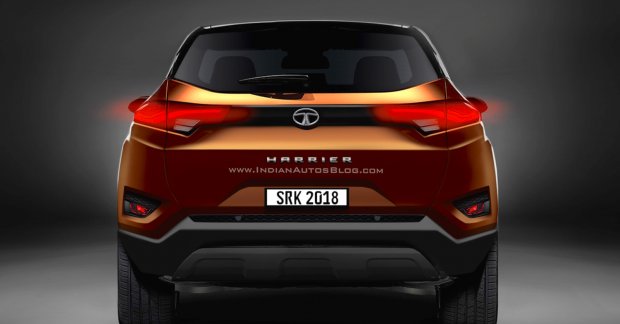 Tata Harrier (Tata H5X) rear-end - IAB Rendering