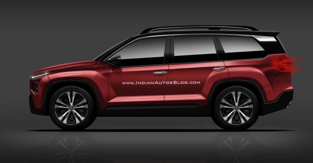 Tata H7X SUV (Harrier 7-seater) - IAB Rendering