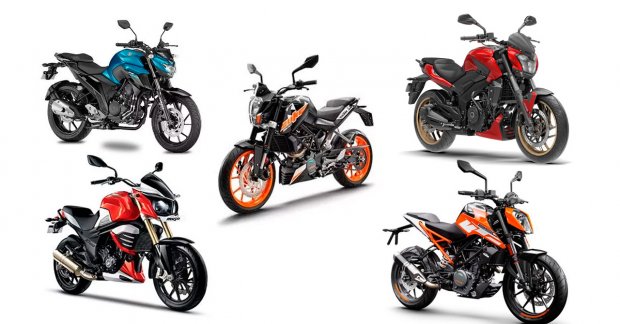 Top 5 naked 'sport' bikes between INR 1 lakh & 2 lakh 