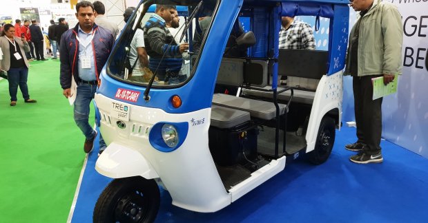 Mahindra Treo & Treo Yaari displayed at EV Expo 2018