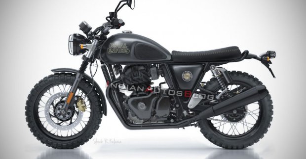 Royal Enfield 650 imagined as a Scrambler in this IAB render