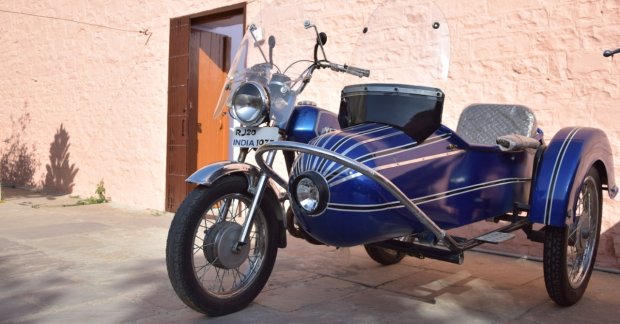 Restored Yezdi Classic 175 with custom sidecar reminds of the retro times
