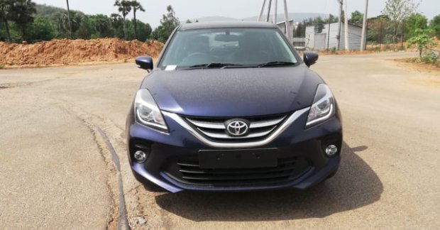 Toyota Glanza spotted at a dealership yard ahead of 6 June 