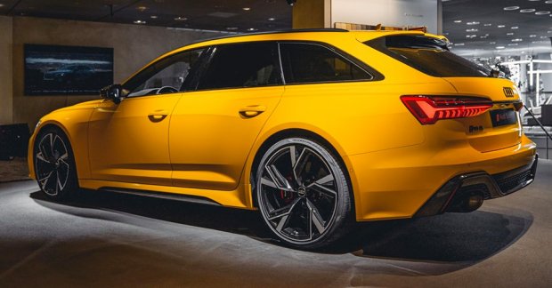 Vegas Yellow 2020 Audi RS 6 Avant checked with options 