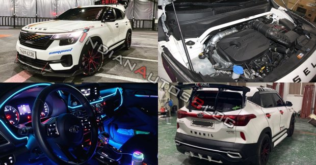 This Kia Seltos modified with custom parts sets new This Kia Seltos modified with custom parts sets new