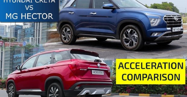 2020 Hyundai Creta Vs MG Hector 0-100 kmph Acceleration Run