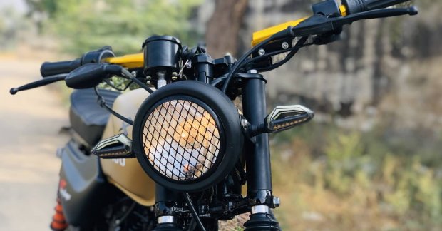 Humble Bajaj CT 100 modified into a scrambler looks wilder