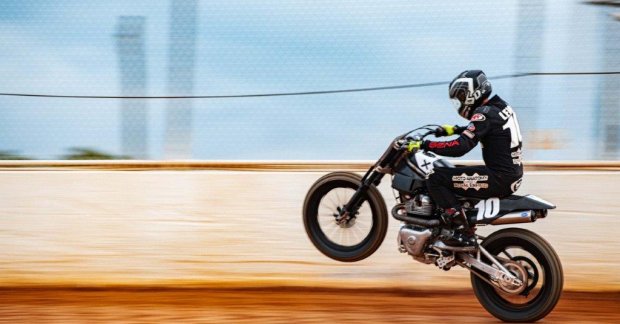 Royal Enfield competes in its first American Flat Track 