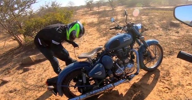 Watch Royal Enfield Classic 500 Lead Hero Xpulse 200 on Off Road Trail