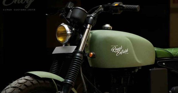 Modified Royal Enfield Classic 350 Looks Rad In Green 8553