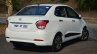 Hyundai Xcent Review rear quarter shot