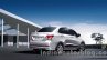 Hyundai Xcent rear three quarters official image