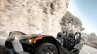 Polaris Slingshot three wheeler press shot on the move