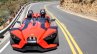 Polaris Slingshot three wheeler press shot red front