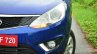 Tata Zest Revotron Petrol Review headlights and DRLs