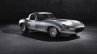 Lightweight Jaguar E-Type press image studio shot front right three quarter