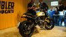 Ducati Scrambler yellow rear three quarter at INTERMOT 2014