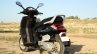 Mahindra Gusto review rear three quarter