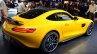 Mercedes AMG GT yellow rear three quarter at the 2014 Paris Motor Show