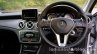 Mercedes GLA steering wheel and dashboard on the review