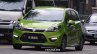 Proton Iriz driven by Dr. Mahathir Mohamad front three quarter left