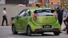 Proton Iriz driven by Dr. Mahathir Mohamad rear three quarter