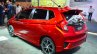 2015 Honda Jazz prototype for Europe rear three quarter at 2014 Paris Motor Show