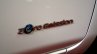 Nissan Leaf logo at the 2014 Colombo Motor Show Sri Lanka