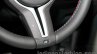 2015 BMW M3 M badge on the steering wheel for India