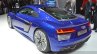 Audi R8 E-tron rear three quarter view at 2015 Geneva Motor Show