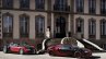 Bugatti Veyron Grand Sport Vitesse La Finale next to the first Veyron press image