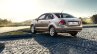 2015 VW Polo Sedan rear three quarter Russia press image