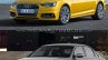 2016 Audi A4 (B9) vs 2013 Audi A4 (B8) front three quarter old vs new