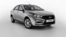 Lada Vesta front three quarters studio image