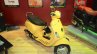 Vespa VX front three quarter yellow at Nepal Auto Show 2015