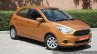 2015 Ford Figo first front three quarter whith wheel toe in drive review