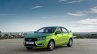 Lada Vesta front quarter green press images