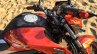 Honda CB Hornet 160R orange with stickering fuel tank shroud launched