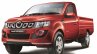 Mahindra Imperio Single Cab red front quarter