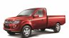 Mahindra Imperio Single Cab red unloaded side