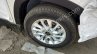 Mahindra KUV100 brushed aluminium alloy wheel spied