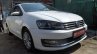 VW Vento with new headlight clusters front three quarter spotted