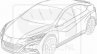 2016 Honda Civic hatchback front leaked patent drawings