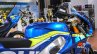 2016 Suzuki GSX-RR MotoGP bike handlebar guard at Auto Expo 2016