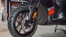 Aprilia SR 150 Black front disc brake at Auto Expo 2016