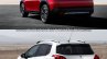 Peugeot 2008 rear three quarters left side old vs. new