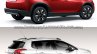 Peugeot 2008 rear three quarters right side old vs. new